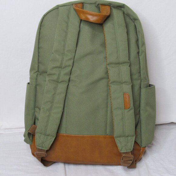 Lucky Brand Green Canvas Leather Trim Clover Good Fortune Logo Backpack main image 7